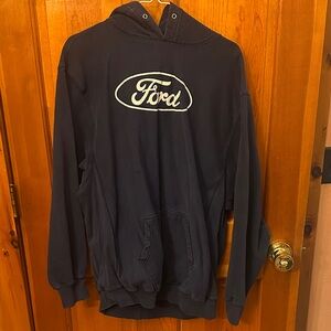 Vintage Ford Men's Dark Blue Hoodie Sweater
